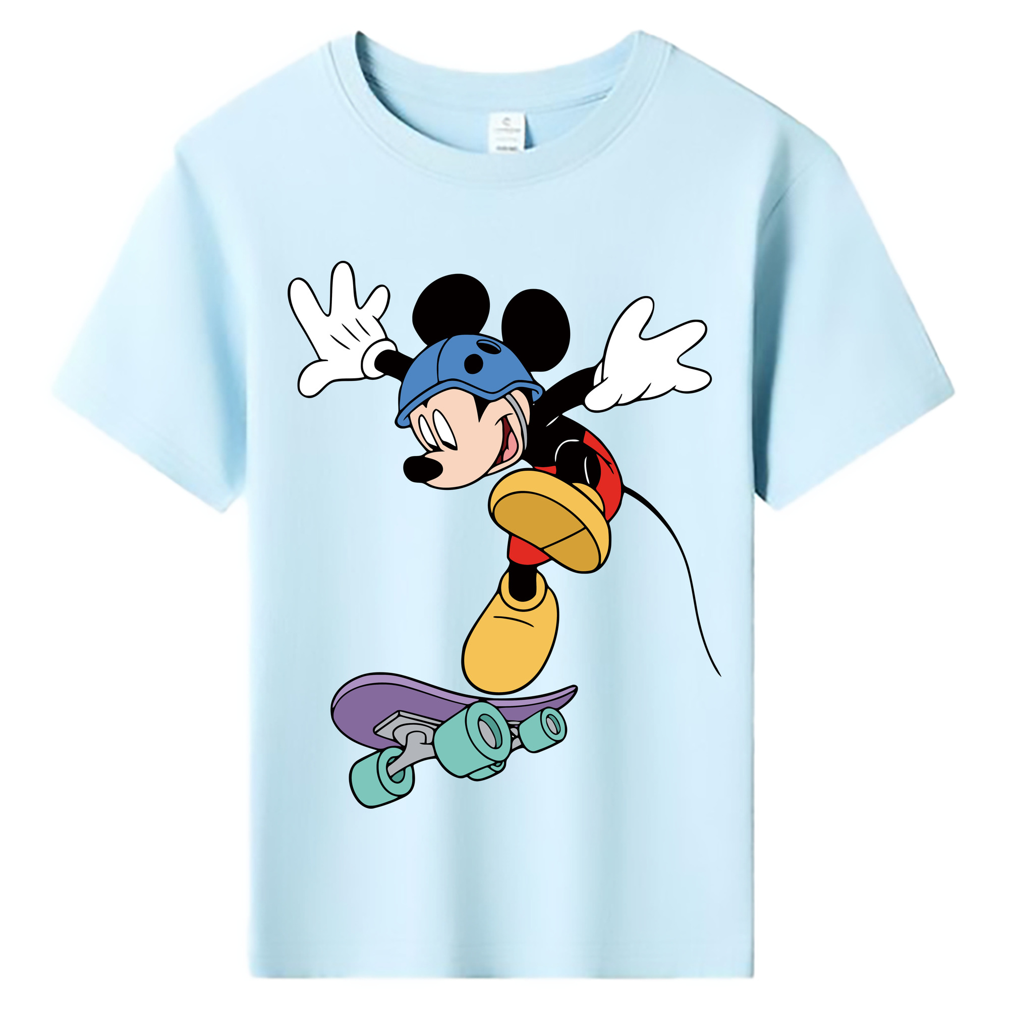 ミッキーマウス Mickey Mouse 綿100％キッズTシャツ（フロントプリント）